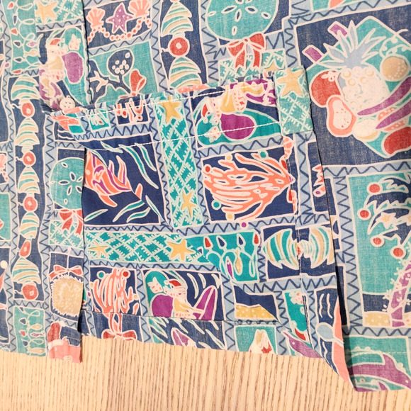 Kahala Christmas Aloha Shirt Mens XXL Cotton Reverse Print Hawaiian Surfin Santa - Picture 9 of 13